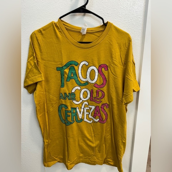 Bella Canvas Tops - NWOT Tacos & Cold Cervezas Graphic Tee